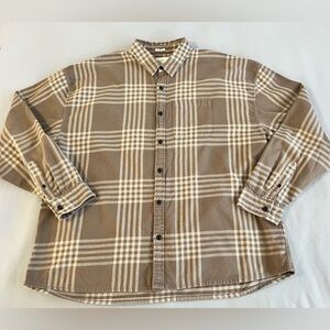 Abercrombie Plaid Brown Men's Flannel